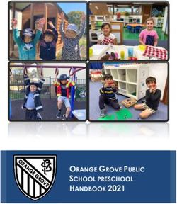 ORANGE GROVE PUBLIC SCHOOL PRESCHOOL HANDBOOK 2021