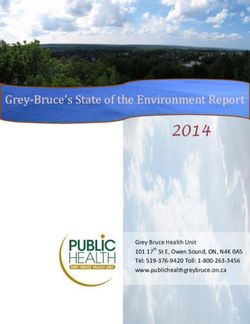 Grey-Bruce's State of the Environment Report 2014 - Grey Bruce Health Unit 101 17th St E, Owen Sound, ON, N4K 0A5 Tel: 519-376-9420 Toll: ...