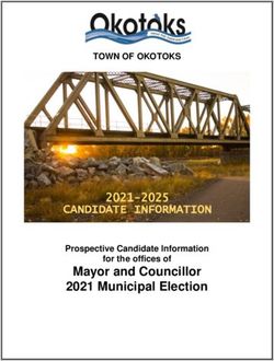 CANDIDATE INFORMATION - Mayor and Councillor 2021 Municipal Election 2021-2025 - The Town of ...