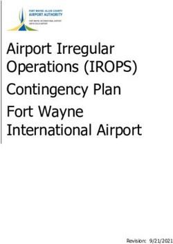 Airport Irregular Operations (IROPS) Contingency Plan Fort Wayne International Airport