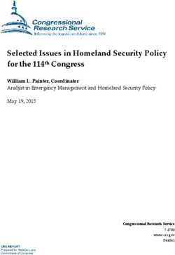 Selected Issues in Homeland Security Policy for the 114th Congress - William L. Painter, Coordinator Analyst in Emergency Management and Homeland ...