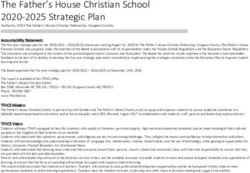 The Father's House Christian School 2020-2025 Strategic Plan - The Father's House Christian School