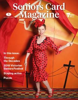 Seniors Card Magazine - In this issue: Through the Decades 2018 Victorian Seniors Festival Staying active Puzzle - Seniors online