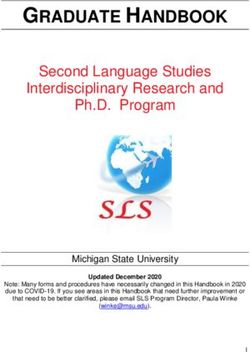 GRADUATE HANDBOOK Second Language Studies Interdisciplinary Research and Ph.D. Program