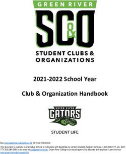 Club & Organization Handbook - 2021-2022 School Year