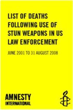 LIST OF DEATHS FOLLOWING USE OF STUN WEAPONS IN US LAW ENFORCEMENT - JUNE 2001 TO 31 AUGUST 2008