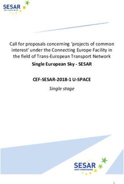 CEF-SESAR-2018-1 U-SPACE - Single European Sky - SESAR Call for proposals concerning 'projects of common interest' under the Connecting Europe ...