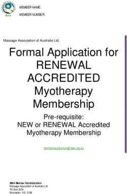 RENEWAL ACCREDITED Myotherapy Membership