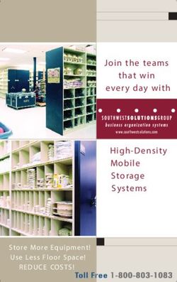 Joi n the teams that win eve r y day with High-Dens ity Mobil e Sto rage S ystem s - Store Use