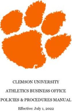 CLEMSON UNIVERSITY ATHLETICS BUSINESS OFFICE POLICIES & PROCEDURES MANUAL - Effective: July 1, 2022