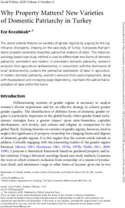 Why Property Matters? New Varieties of Domestic Patriarchy in Turkey - Oxford ...