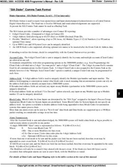 "SIA Dialer" Comms Task Format