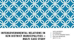 INTERGOVERNMENTAL RELATIONS IN KZN DISTRICT MUNICIPALITIES - MULTI CASE STUDY - WITS UNIVERSITY PHD RESEARCH BY VUYIWE PRINCESS TSAKO KZN ILGM ...