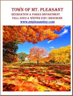 Town of Mt. Pleasant RECREATION & PARKS department Fall 2020 & winter 2021 brochure