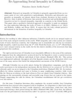 Re-Approaching Social Inequality in Colombia - Der WWW2 ...