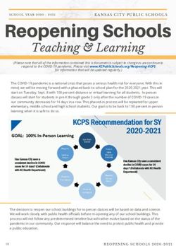 Teaching & Learning - Teaching and Learning 2020-2021