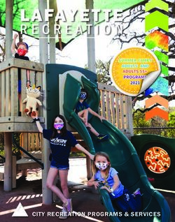 LAFAYE T TE - CITY RECREATION PROGRAMS & SERVICES - City of Lafayette, CA