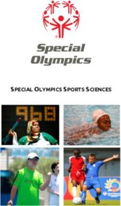 SPECIAL OLYMPICS SPORTS SCIENCES