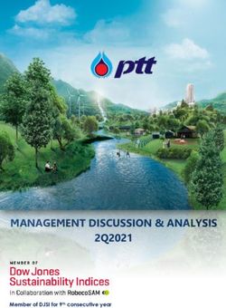 MANAGEMENT DISCUSSION & ANALYSIS 2Q2021 - PTT Public Company Limited 2Q2021 - Investor Relations