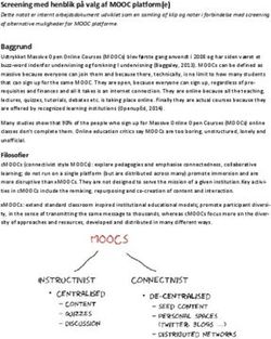 Screening med henblik p&aring; valg af MOOC platform(e)