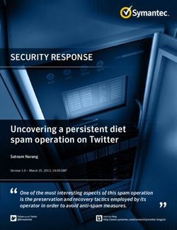 Uncovering a persistent diet spam operation on Twitter - Satnam Narang Version 1.0 - March 25, 2015, 14:00 GMT