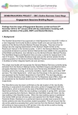 Engagement Sessions Briefing Report - DENBURN/AURORA PROJECT - OBC (Outline Business Case) Stage