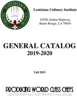 GENERAL CATALOG - producing world class chefs 2019-2020