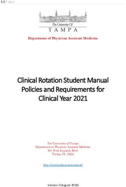 Clinical Rotation Student Manual Policies and Requirements for Clinical Year 2021