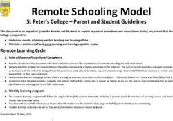 Remote Schooling Model - St Peter's College