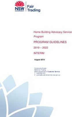 PROGRAM GUIDELINES INTERIM - Home Building Advocacy Service Program 2019 2022