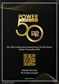 THEME FOR 2021 We emerge stronger - The 14th Inside Asian Gaming Power 50 Gala Dinner Friday 5 November 2021 - iagpower50.com