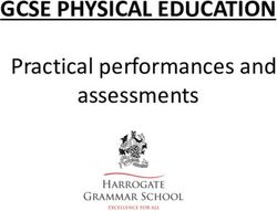 GCSE PHYSICAL EDUCATION - Practical performances and assessments