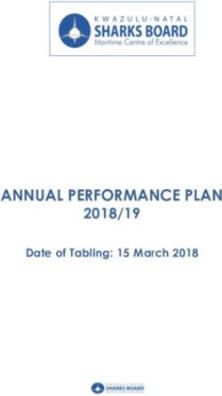 ANNUAL PERFORMANCE PLAN - 2018/19 Date of Tabling: 15 March 2018 - Natal Sharks Board