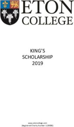 KING'S SCHOLARSHIP 2019 - Eton College