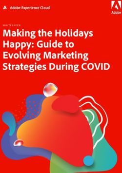 Making the Holidays Happy: Guide to Evolving Marketing Strategies During COVID - Adobe Experience Cloud