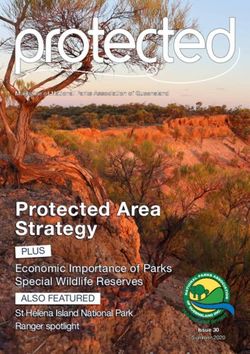Protected Area Strategy - PLUS Economic Importance of Parks Special Wildlife Reserves ALSO FEATURED St Helena Island National Park Ranger ...
