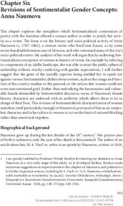 Chapter Six Revisions of Sentimentalist Gender Concepts: Anna Naumova