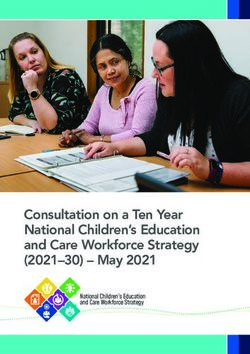 Consultation on a Ten Year National Children's Education and Care Workforce Strategy (2021-30) - May 2021 - National Children's Education and Care ...