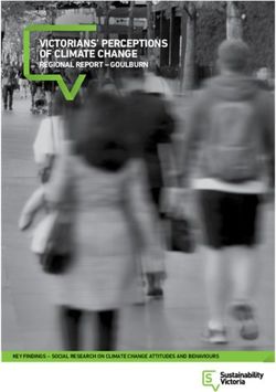 VICTORIANS' PERCEPTIONS OF CLIMATE CHANGE - REGIONAL REPORT - GOULBURN - KEY FINDINGS - SOCIAL RESEARCH ON CLIMATE CHANGE ATTITUDES AND BEHAVIOURS ...