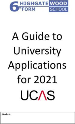 A Guide to University Applications for 2021 - Student: Highgate Wood School