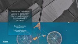 Lessons to be learnt by insurers and reinsurers - (Tentative and Preliminary!) from the Covid-19