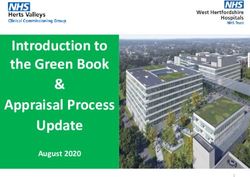 Introduction to the Green Book & Appraisal Process Update - August 2020 New photo to come
