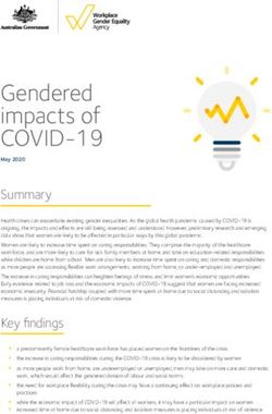 Gendered impacts of COVID-19 - WGEA
