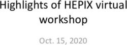 Highlights of HEPIX virtual workshop - Oct. 15, 2020 - Indico