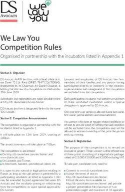 We Law You Competition Rules - Organised in partnership with the incubators listed in Appendix 1 - DS Avocats