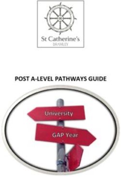 POST A-LEVEL PATHWAYS GUIDE - St Catherine's, Bramley