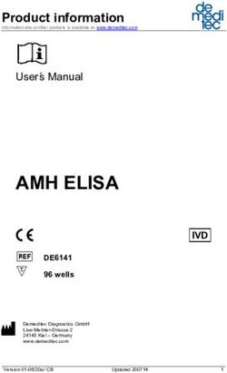 AMH ELISA - Product information User s Manual - Demeditec Diagnostics GmbH