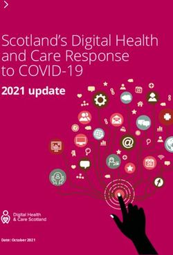 Scotland's Digital Health and Care Response to COVID-19 - 2021 update - Date: October 2021