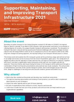Supporting, Maintaining, and Improving Transport Infrastructure 2021
