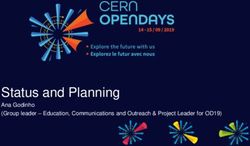 Status and Planning Ana Godinho (Group leader - Education, Communications and Outreach & Project Leader for OD19) - CERN Indico